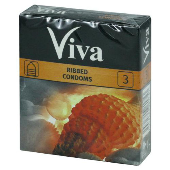 Презервативы латексные Viva (Вива) ребристые №3
